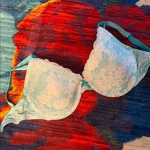 2 Bras green white and tan. Size 40DD